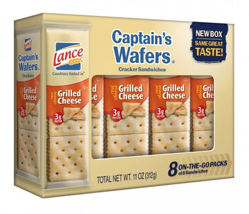 Lance Captains Wafers Crackers Grilled Cheese 8 Count (Pack Of 3)