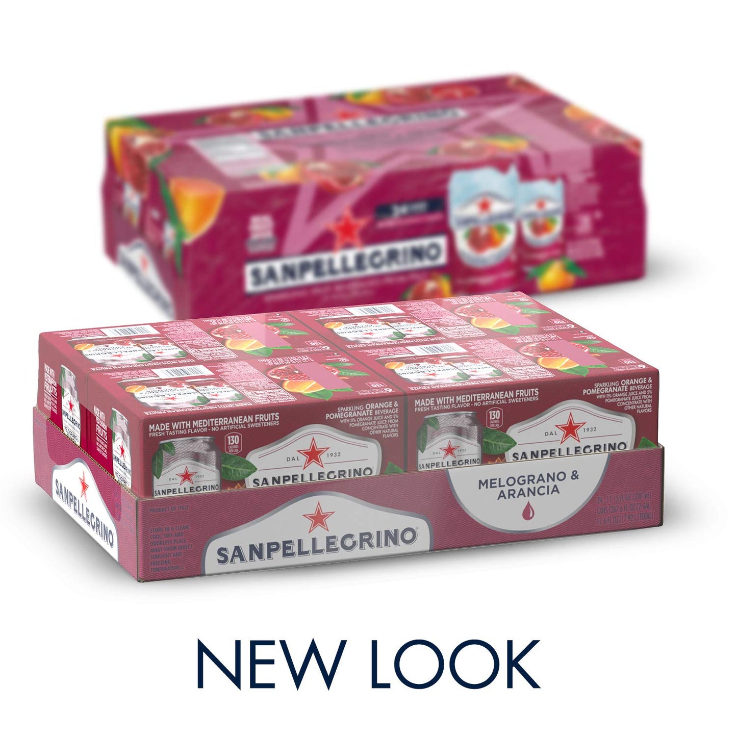 San Pellegrino Italian Sparkling Drinks, Pomegranate & Orange, 11.15 Fl Oz, Pack of 24, Purple