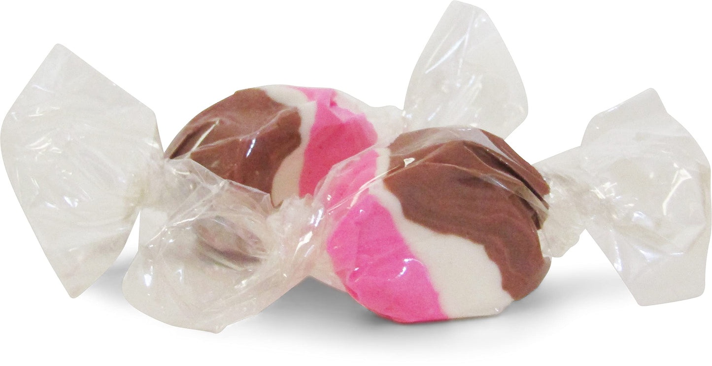 Neapolitan Ice Cream Taffy Chews By It'S Delish, 4 Oz Bulk Bag - Individually Wrapped Gourmet Soft Fluff Taffy - Great Candy For