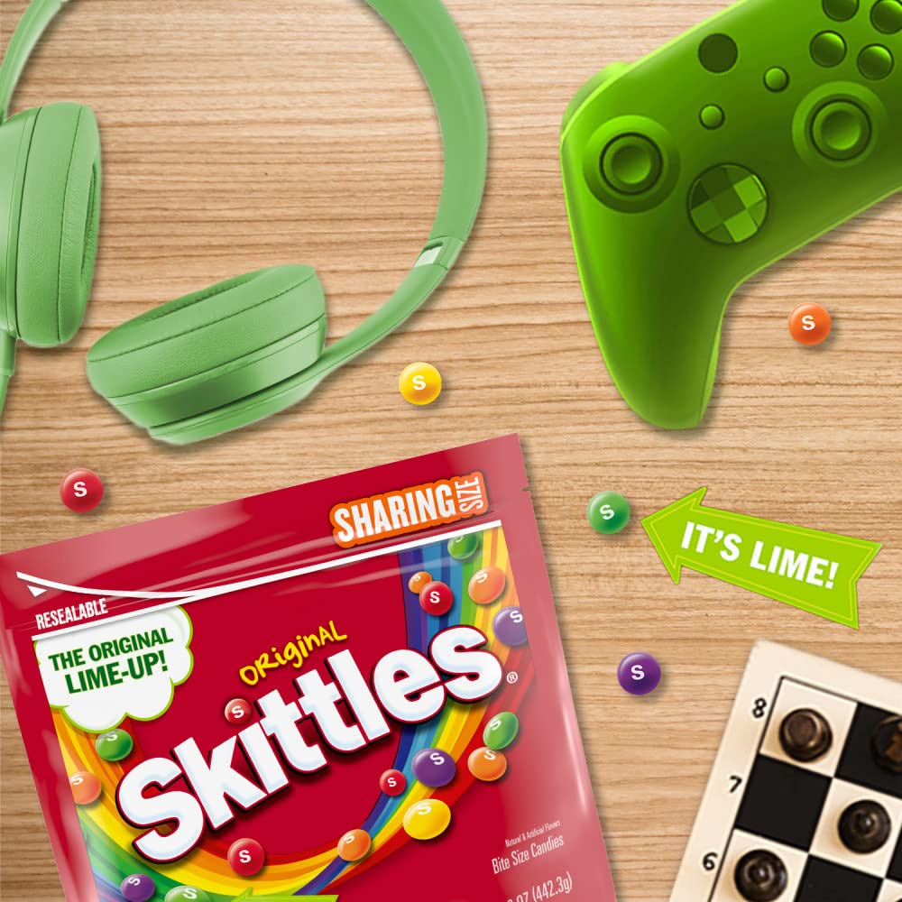 Skittles, Original Candy Sharing Size Bag, 15.6 Oz