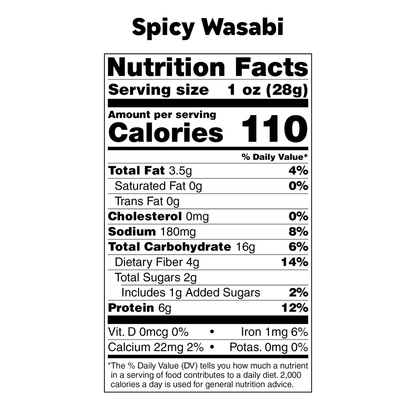 Bada Bean Bada Boom, Crunchy Roasted Broad Bean Snacks (Fava), High Protein, Vegan, Gluten-Free - 110 Calorie Packs, Spicy Wasab