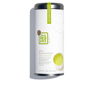 Sencha Green Tea Bag Sachets (25 Packets), Organic Japanese Green Tea Bags (25 Bags), Authentic Japanese Sencha Tea By First Lea