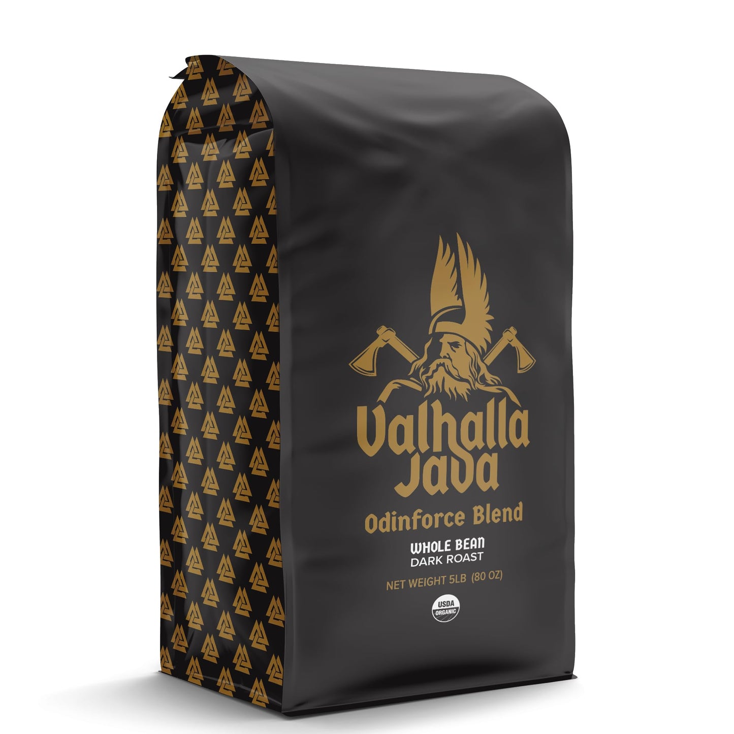 Death Wish Coffee Valhalla Java Whole Bean Coffee Fair Trade Organic 5 Lb Bag Dark Roast