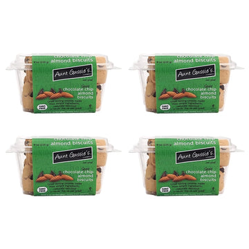 Aunt Gussie'S - Sugar Free Chocolate Chip Almond Biscuits Made With Spelt Flour - 4 Pack