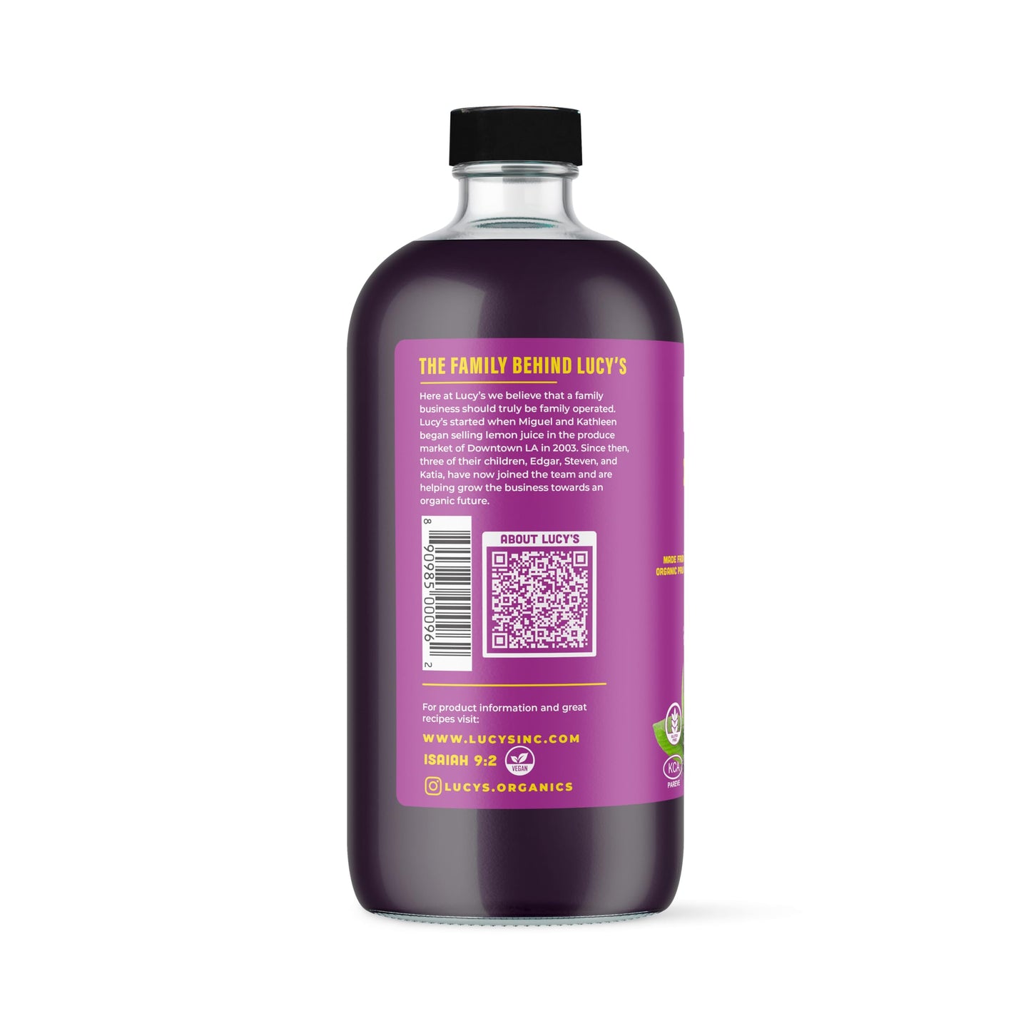 Lucy'S Family Owned - American Prunes Organic 99% Pure Prune Juice, 34 Oz. Glass Bottle (Pack Of 2)