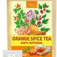TeeLux Orange Spice Tea, Caffeine Free, Blended Rosehips with Cinnamon & Hibiscus, 50 Count