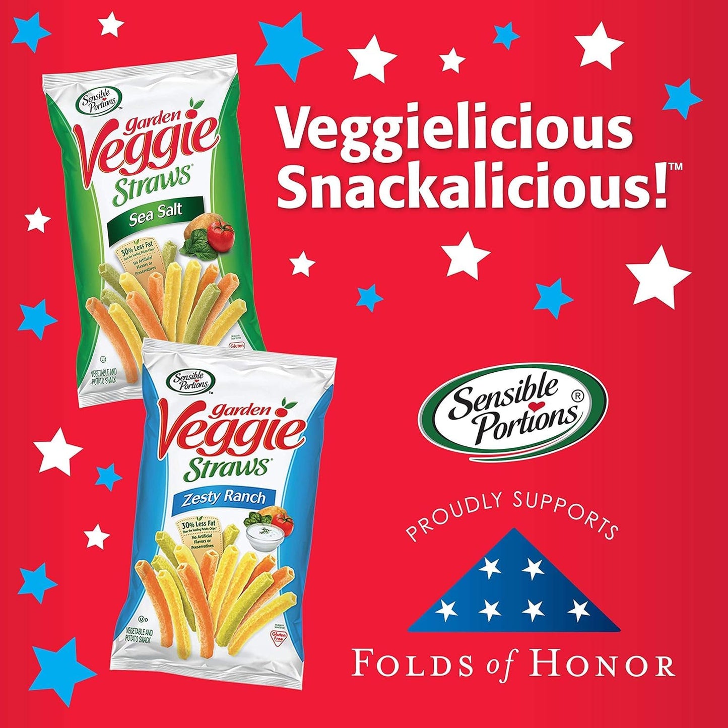 Sensible Portions Garden Veggie Straws, Cheddar Cheese, Snack Size, 1 Oz (Pack Of 24)