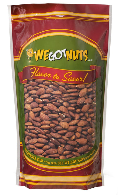 We Got Nuts Roasted Unsalted Almonds - Packed Fresh in Resealable Bag (32oz - 2 Pound Bag