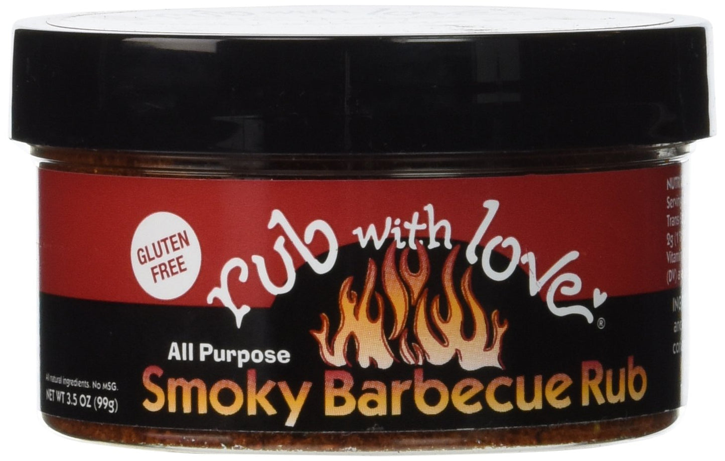 Rub with Love Smoky Barbecue Rub, 3.5 Ounce, Ideal for Grilling and Seasoning