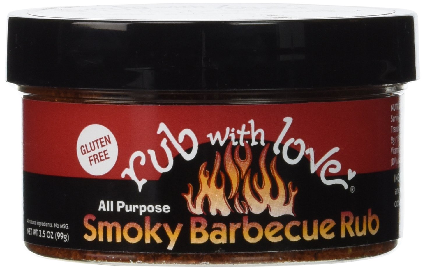 Rub with Love Smoky Barbecue Rub, 3.5 Ounce, Ideal for Grilling and Seasoning