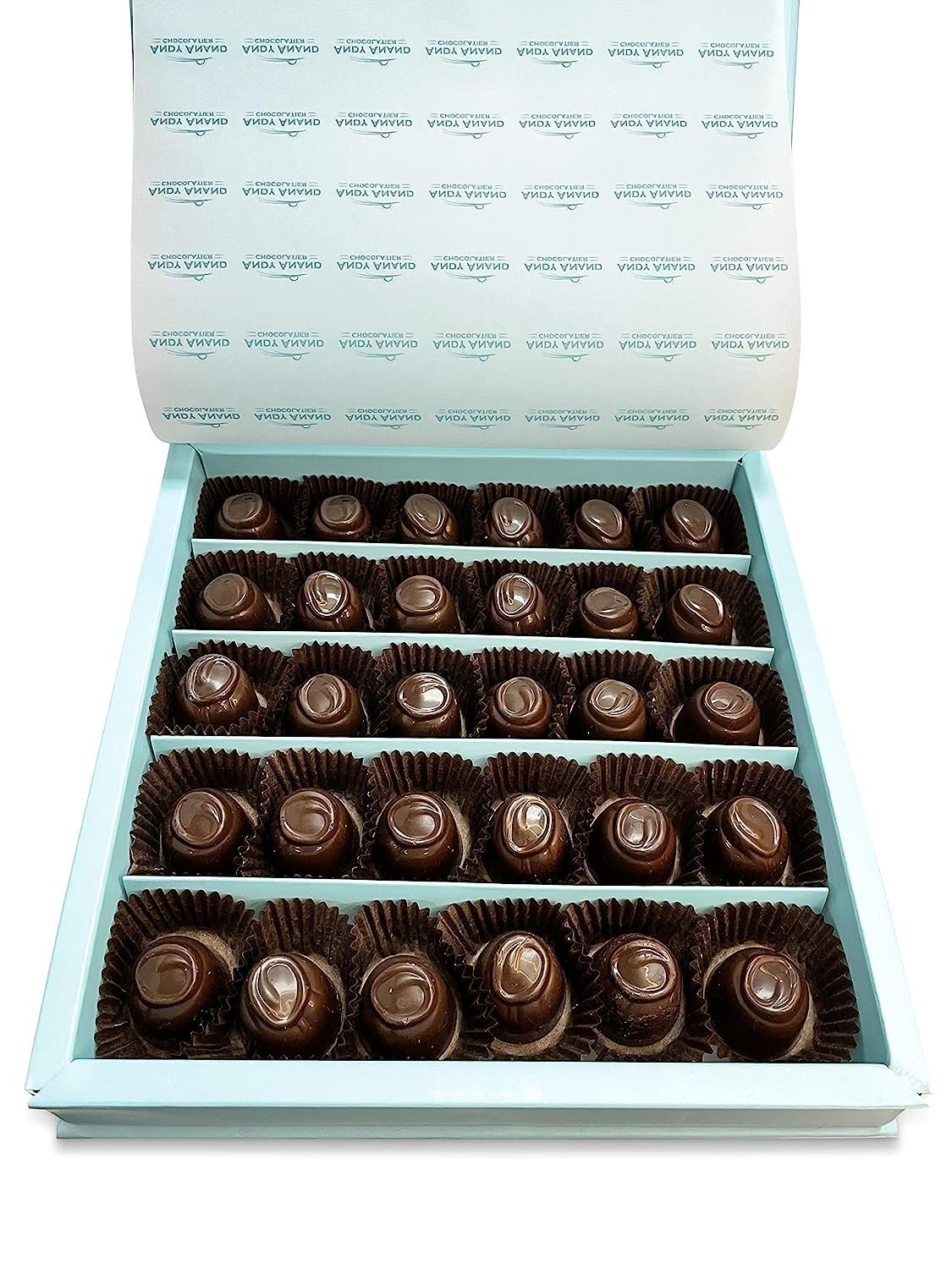 ANDY ANAND CHOCOLATIER Gourmet Sugar Free Vegan Dark Chocolate Cherry Cordials, 48 Count, Elegant Gift Box