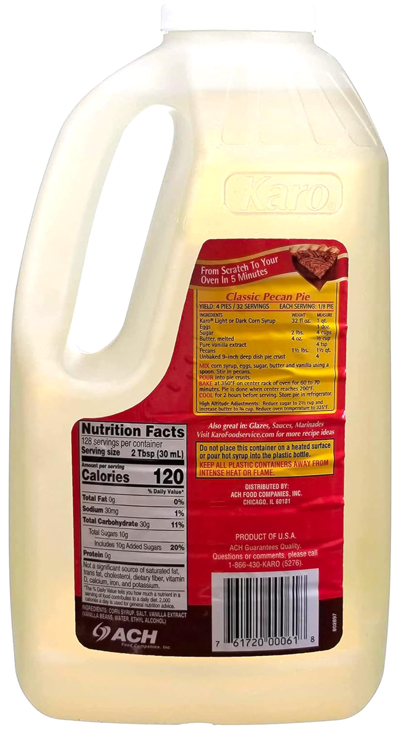 KARO Light Corn Syrup, 1 Gal, 128 Fl Oz, Perfect for Baking and Cooking