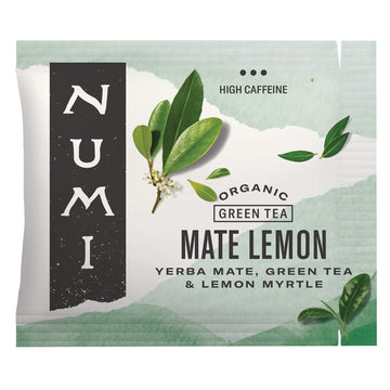 Numi Organic Mat   Lemon Tea, 100 Tea Bags, Yerba Mate With Green Tea & Lemon Myrtle, Caffeinated