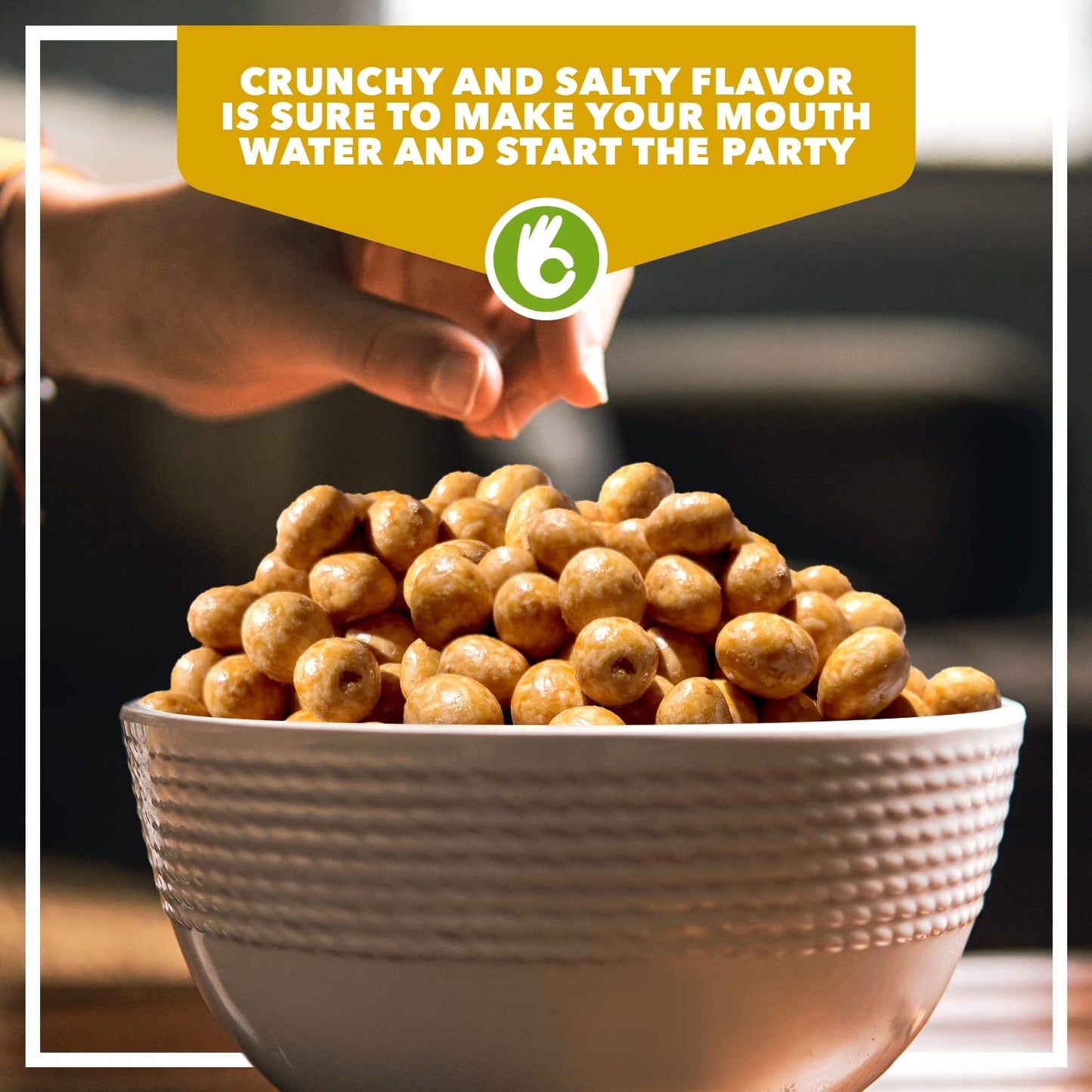 Traditional Shoyu Peanut Rice Crackers - Mochi Crunch Asian Snack - Lightly Coated Soy Sauce Flavored Shell With Peanut Core - S
