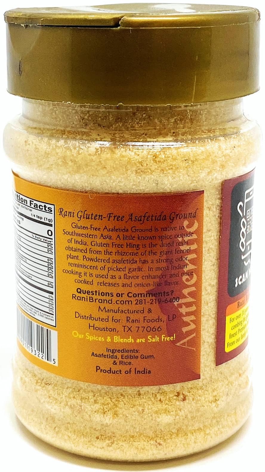 Rani Asafetida (Hing) Ground 3.75oz (106g) Gluten Friendly, PET Jar, Pack of 12 ~ All Natural | Salt Free | Vegan | Non-GMO | As