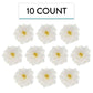 Global Sugar Art Azalea 1.75 Inch Sugar Cake Flowers White With Wire And Stamen, 10 Count By Chef Alan Tetreault