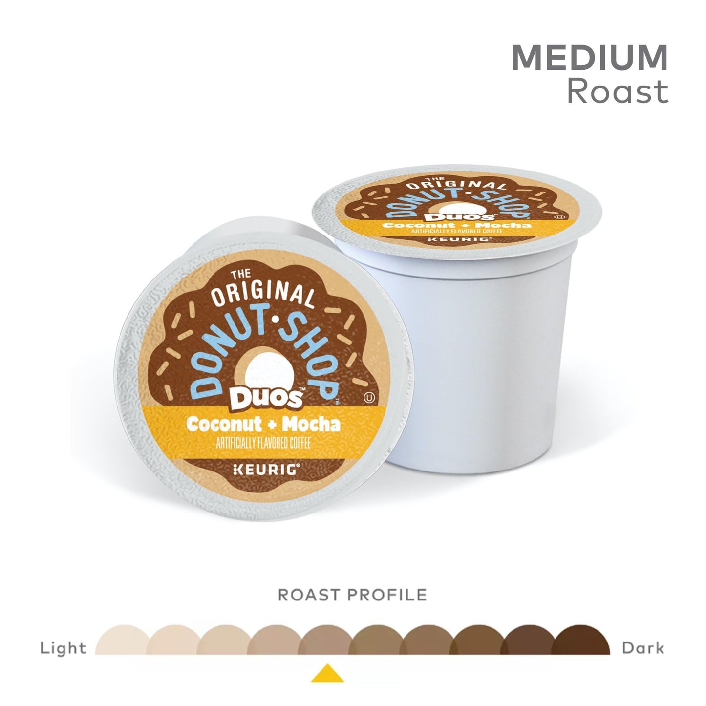The Original Donut Shop Duos Coconut + Mocha Keurig Single-Serve K-Cup Pods, Medium Roast Coffee, 96 Count