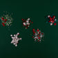Confect Christmas Sprinkles | Sprinkles for Baking & Cake Decorative | Assorted pack of 5 Silver, Red, Green & White I Heart, st