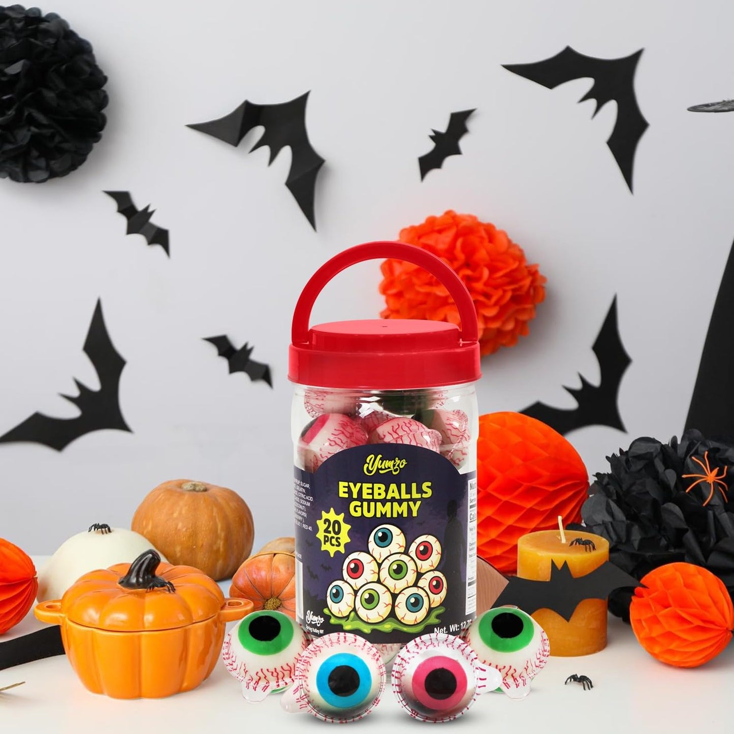 Halloween Gummy Eyeballs Candy  20 Pieces of Perfect Gummy Halloween Candy S that Works as Game Prizes and Haunted House Giveaways  Ideal for Parties and Scary Dessert Tables