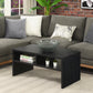 Convenience Concepts Northfield Admiral Deluxe Coffee Table With Shelves R4-0565, Black