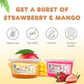 Fanale Popping Boba Pearls For Bubble Tea - 2 Lb (1 Lb X 2) | Strawberry Mango | Bursting Boba Pearls Bubble 450G X 2 | Fruit Ju