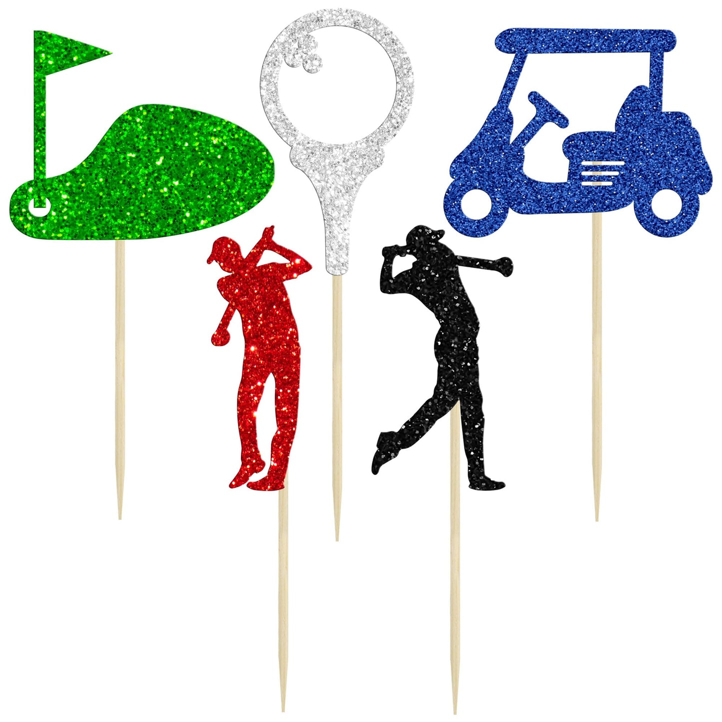 Gyufise 30 Pack Golf Cupcake Toppers Golf Ball Player Cake Decorations Golf Cupcake Picks For Sport Theme Man Boy Girl Birthday