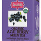Brew La La Organic Green Tea - Natural Acai Flavor - 50 Count - Low Caffeine Gourmet Tea