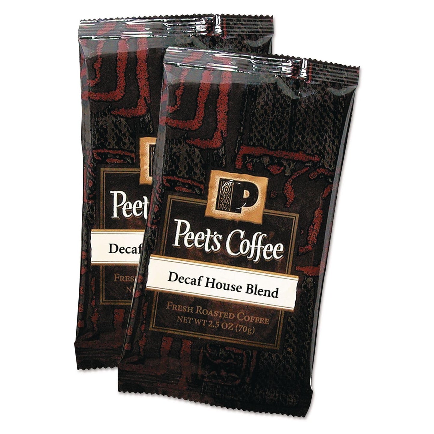 Peets Coffee & Tea Decaffeinated House Blend Ground Coffee, 2.5-Ounce Fractional Packs (Pack of 18)