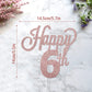 Lingteer Happy 6Th Birthday Cake Topper - Cheers To 6Th Birthday Six Years Old Birthday Party Cake Decorations Sign.