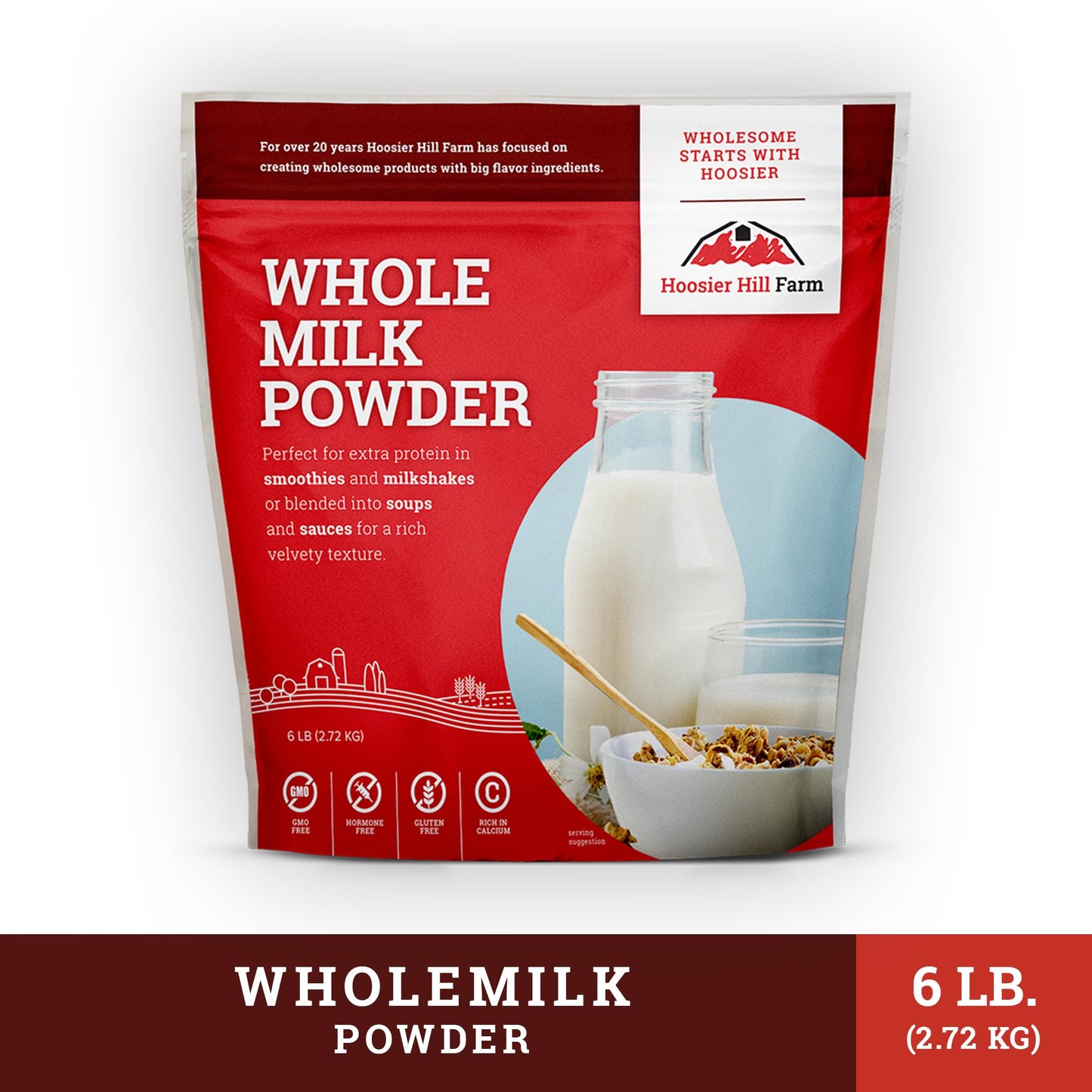 Hoosier Hill Farm Whole Milk Powder  6LB (Pack of 1)