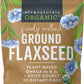 Viva Naturals Organic Ground Flaxseed - Premium Quality Plant-Based Protein And Vegan Omega 3 With Fiber, Perfect For Smoothies,