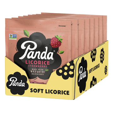 Panda  | Natural Soft Strawberry Licorice | Licorice Candy Made With Natural Colors And Flavors | Non-Gmo Project Verified | Veg