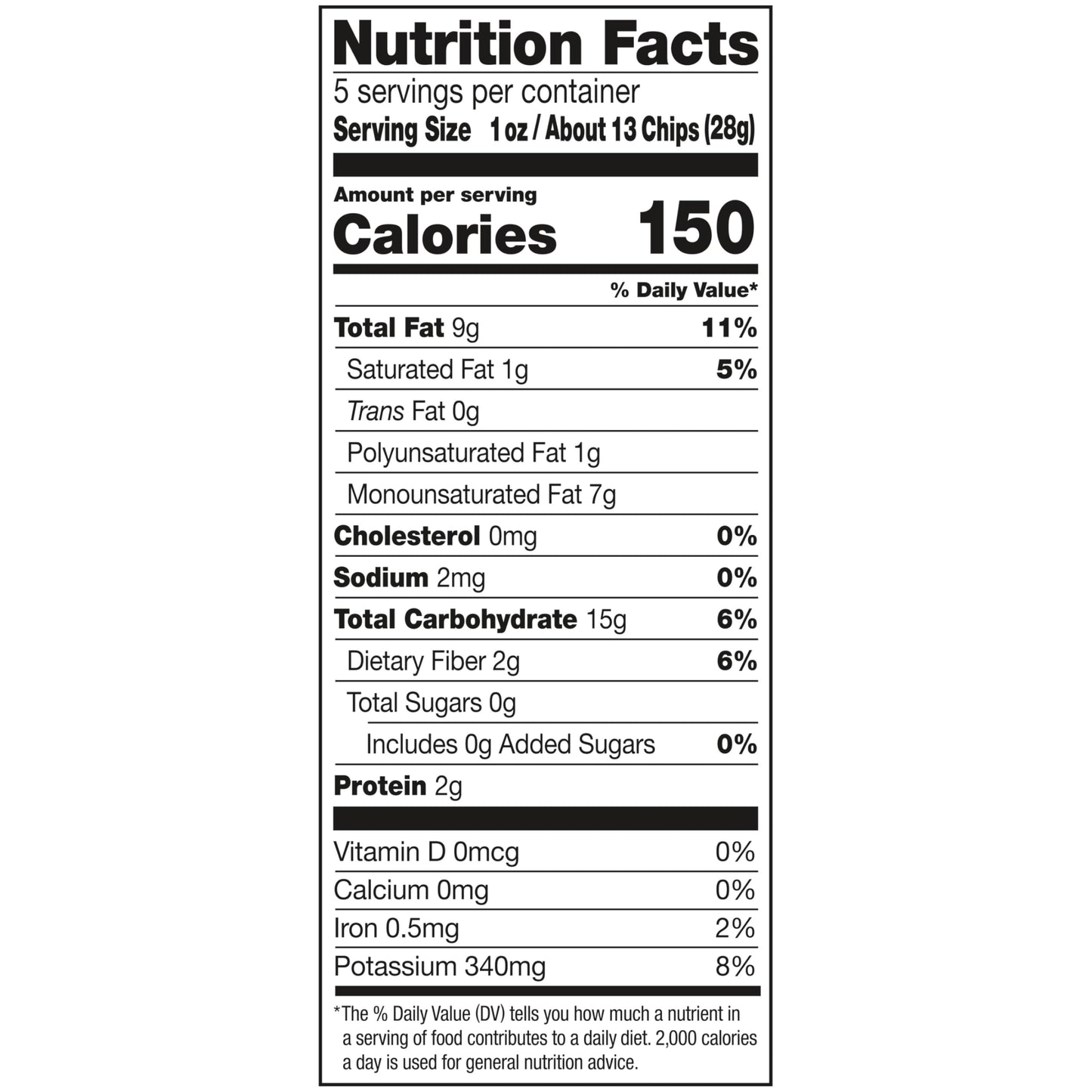 Kettle Brand Potato Chips, Unsalted Kettle Chips, 5 Oz