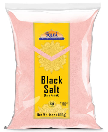 Rani Black Salt Powder (Kala Namak) Mineral 14oz (400g) ~ Unrefined, Pure and Natural | Vegan | Gluten Friendly | NON-GMO | Indi