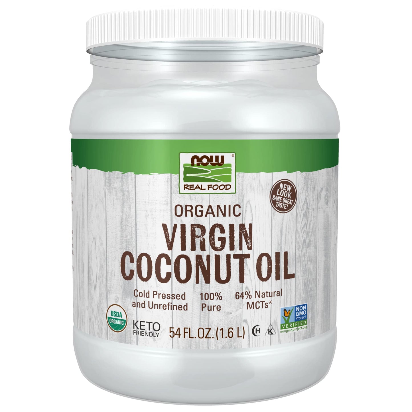 NOW Foods, Certified Organic Virgin Coconut Cooking Oil, Cold-Presesed and Unrefined, Trans Fat Free, 100% Pure and Certified No