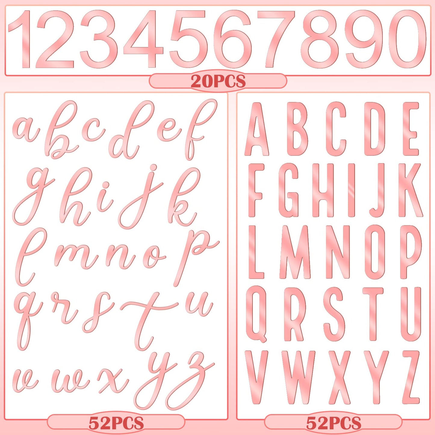 124 Pcs Acrylic Number Alphabet Cake Topper Diy Personalized Name Cupcake Toppers With A-Z Letter Custom Your Birthday Party Cak