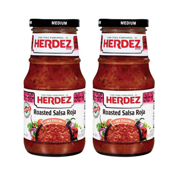 Herdez Roasted Salsa Roja, Medium, 15 oz, Pack of 2