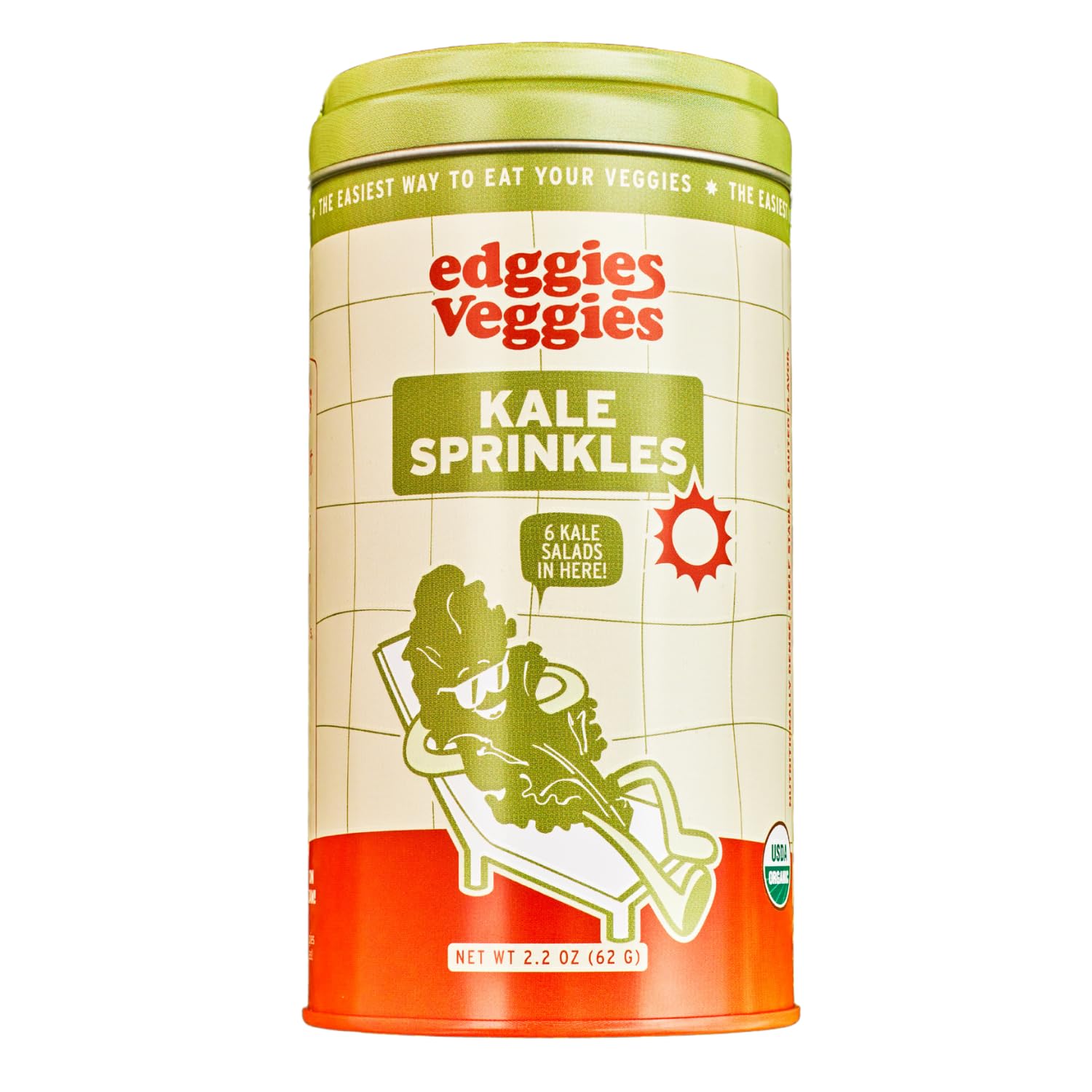 Edggies Organic Kale Sprinkles - Easy Veggies Pure Kale Superfood For Smoothies, Salads, Pasta & More - Vegan, Gluten-Free, Non-Gmo, Keto & Paleo-Friendly - Nutrient-Packed, Ready-To-Eat Veggie Boost