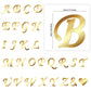 Gyufise 28Pcs Gold Acrylic Alphabet Cake Toppers, Custom Cupcake Picks A-Z, Small Mirrored Gold for Weddings, Baby Showers, Birthdays