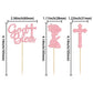Gyufise 24Pcs Pink Glitter God Bless And Cross Cupcake Toppers Girl Babyshower Cake Topper Decorations For Babyshower Girl Bapti