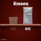 HERSHEYS KISSES Milk Chocolate Candy Bulk Bag, 60 oz, Silver - Perfect for Parties and Sharing