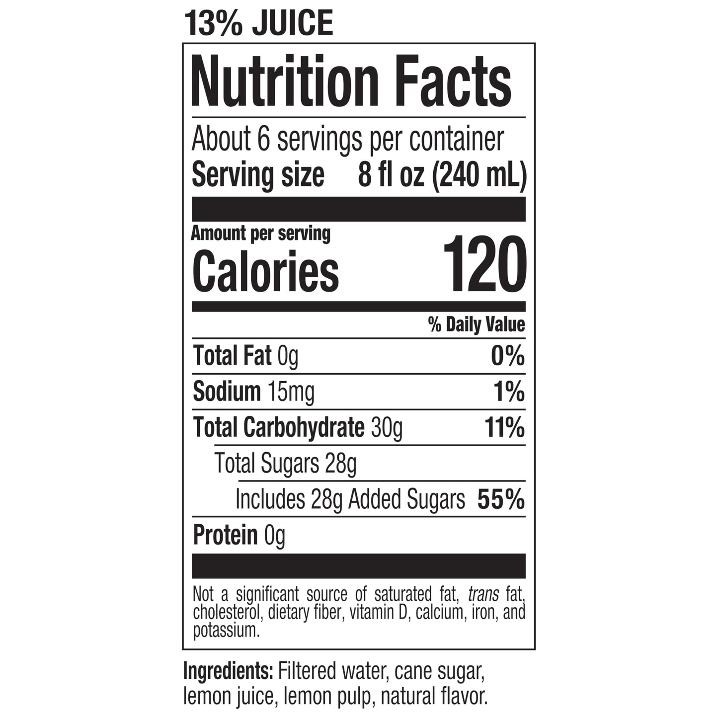 Tropicana Classic Lemonade, Made with Real Lemons, 46 fl oz Bottle