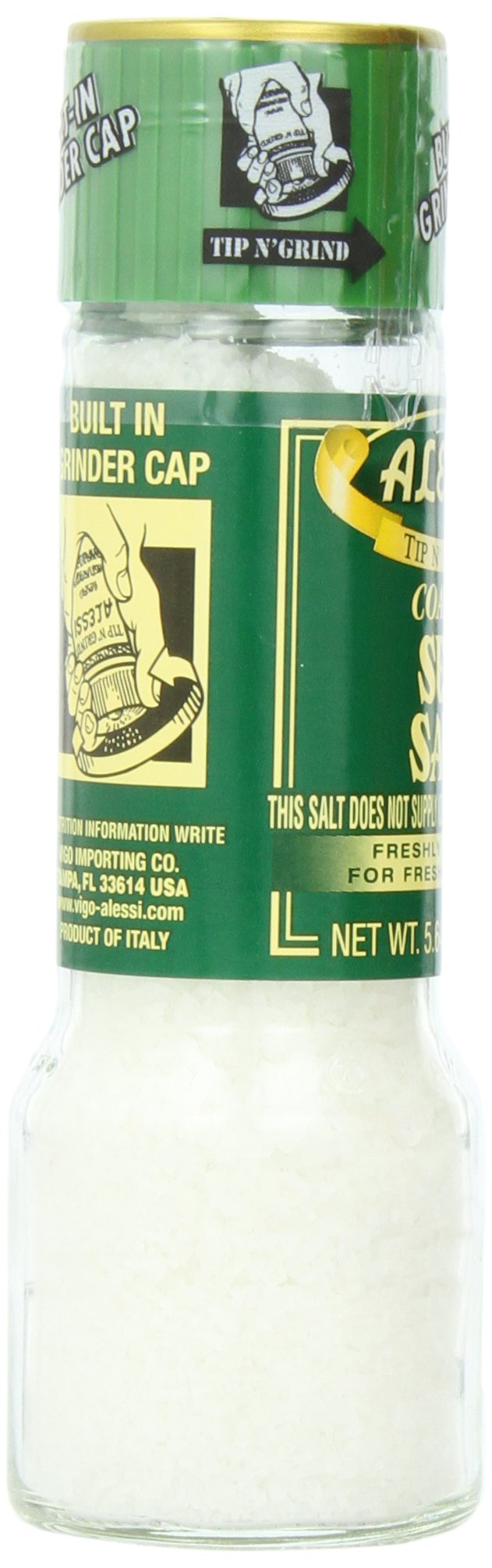 Alessi Grinder Sea Salt, 5.64-Ounce (Pack of 6)