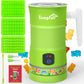 Sxmprail Gummy Maker Machine, Oil Infused DIY Edible Gummy & Jelly Kit, Includes Bear & Fruit Molds, Green