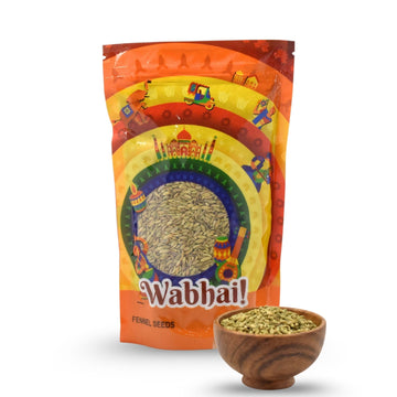 Wabhai! Premium Whole Fennel Seeds - All Natural, Sweet & Aromatic - 14oz (400g)