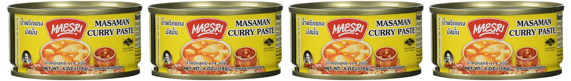Maesri Thai Masaman Curry - 4 Oz (Pack Of 4)