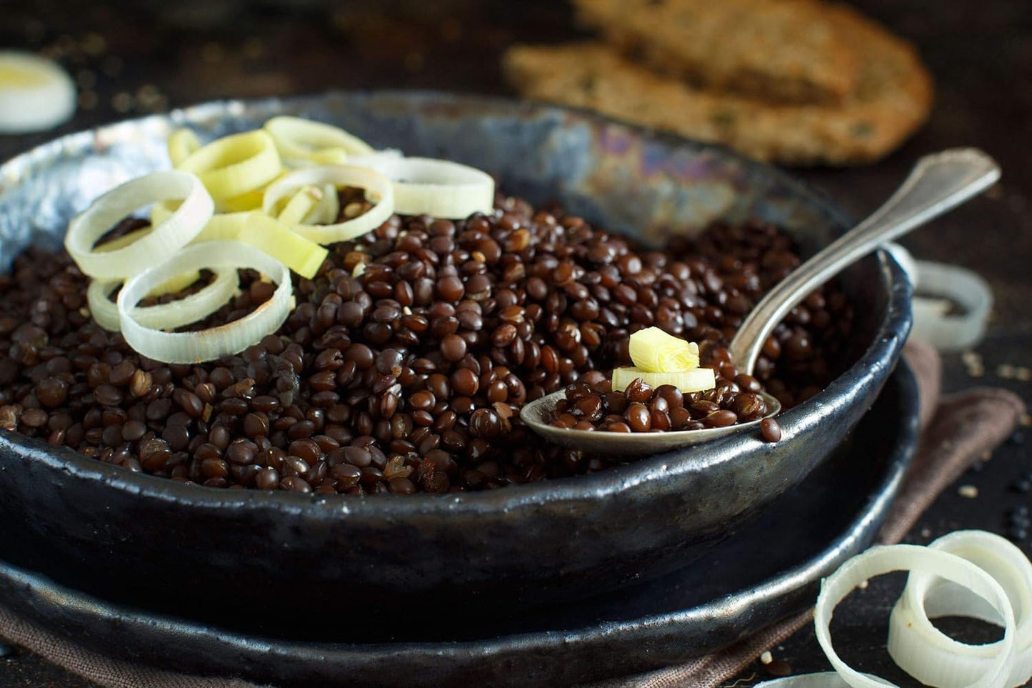 Food To Live Organic Black Lentils, 2 Pounds - Non-Gmo, Whole Dry Pulses, Raw, Sproutable, Kosher, Vegan, Bulk Legumes, Black Ma