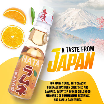 Fusion Select Ramune Japanese Soda - Classic Carbonated Japanese Drinks - Fizzy Ramune Soda Drink From Japan In Codd-Neck Bottles With Marble Stoppers - 6.76 Oz, 6-Pack (6Bottle- Variety)