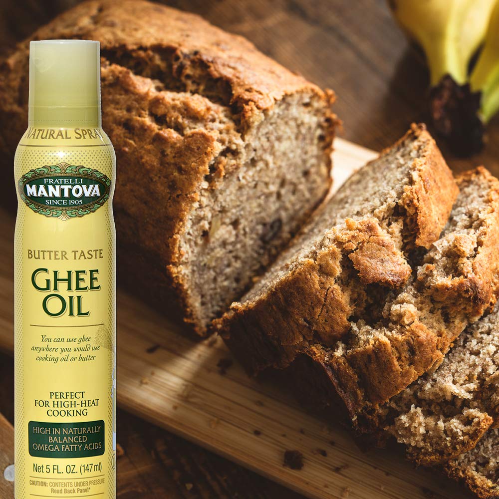 Mantova Ghee Oil, 100% Pure Cooking Oil Spray, Omega-3, perfect for healthy Keto snacks, baking, grilling, or cooking, our oil d