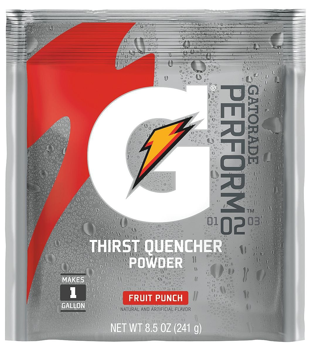 Gatorade 8.5 Ounce Instant Powder Concentrate Packet Fruit Punch Electrolyte Drink - Yields 1 Gallon (40 Packets Per Case)